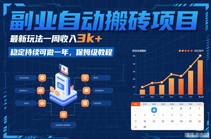 副业自动搬砖项目，最新玩法一周收入3k+，稳定持续可做一年，保姆级教程【揭秘】-创业网 - 最新网络创业项目与实战营销教程平台 | cye.cc