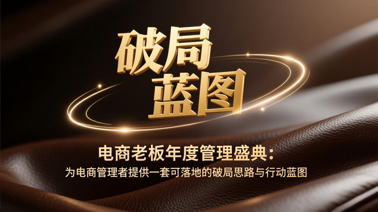 电商老板年度管理盛典：为电商管理者提供一套可落地的破局思路与行动蓝图-创业网 - 最新网络创业项目与实战营销教程平台 | cye.cc