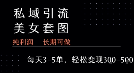 私域卖套图每天3-5单   每单利润99-2张+-创业网 - 最新网络创业项目与实战营销教程平台 | cye.cc