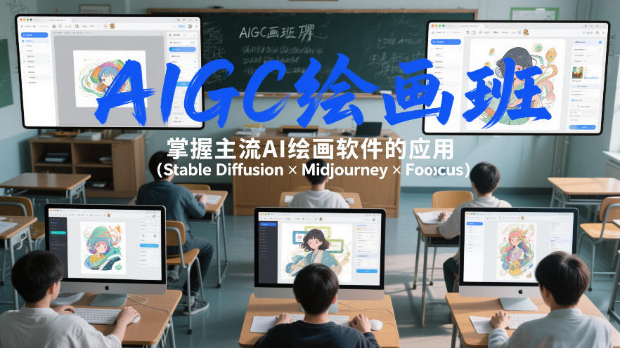 AIGC绘画班，掌握主流Ai绘画软件的应用(Stable Diffusion x Midjourney x Fooocus)-创业网 - 最新网络创业项目与实战营销教程平台 | cye.cc