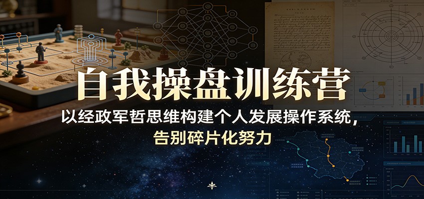 自我操盘训练营：以经政军哲思维构建个人发展操作系统，告别碎片化努力-创业网 - 最新网络创业项目与实战营销教程平台 | cye.cc