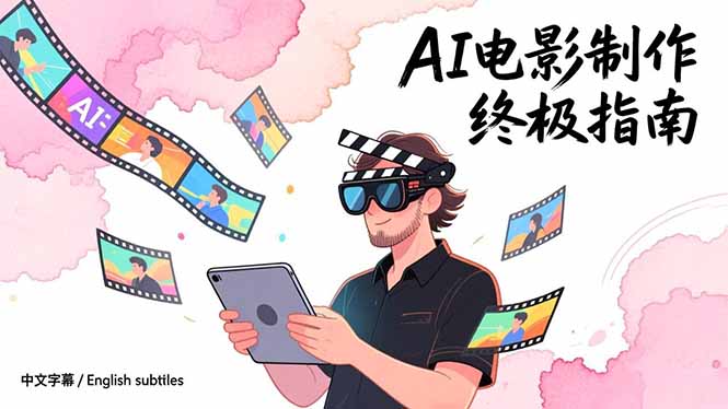AI电影制作终极指南：从创意到成片，系统掌握智能影视全流程实战课(中英字幕-创业网 - 最新网络创业项目与实战营销教程平台 | cye.cc