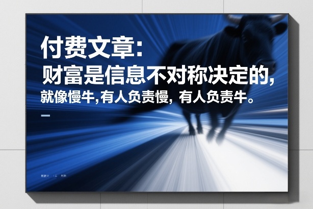付费文章：财富是信息不对称决定的，就像慢牛，有人负责慢，有人负责牛-创业网 - 最新网络创业项目与实战营销教程平台 | cye.cc
