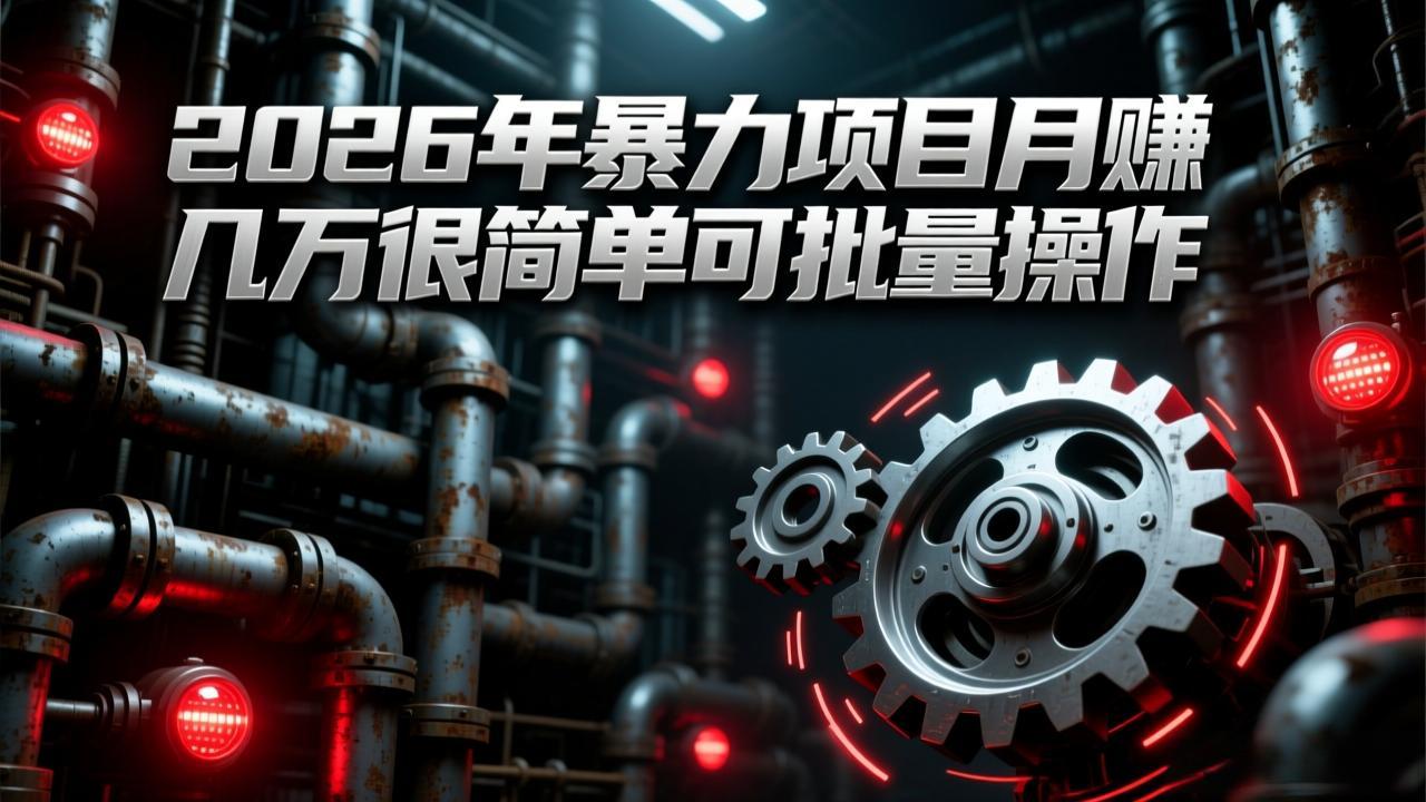 2026年暴力项目月赚几万很简单可批量操作，成本低，利润大-创业网 - 最新网络创业项目与实战营销教程平台 | cye.cc